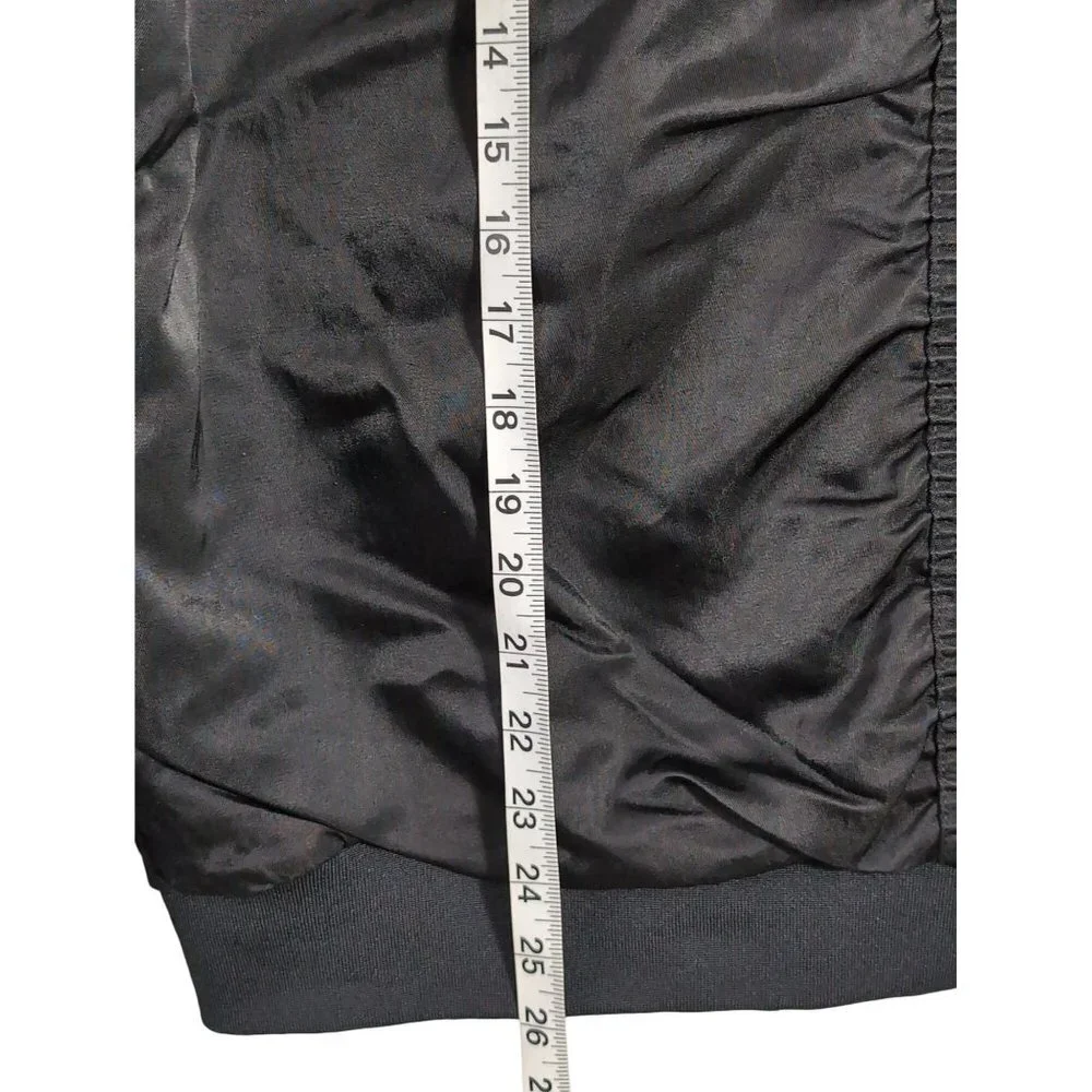 NIke Reversible Bomber Jacket Womens M‎ Black Loose Fit Full Zip